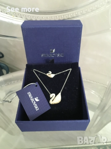 SWAROVSKI комплект - колие и гривна, снимка 3 - Бижутерийни комплекти - 52866933