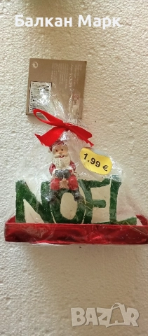 ✨ Френска бутикова Коледна свещ – „Noël“ с Дядо Коледа ✨