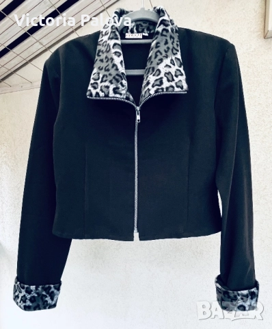 Елегантно леко яке Франция FAVORITE SIBBYL JEANS - леопардов шик, снимка 7 - Якета - 52314815