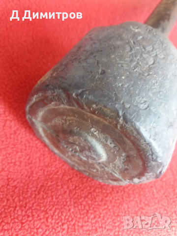 Примитивна оловна гира от 60те!, снимка 6 - Антикварни и старинни предмети - 36546637