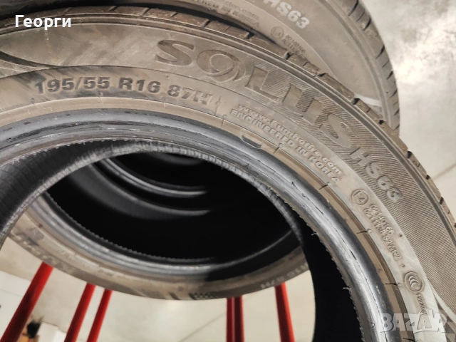 4бр.летни гуми 195/55/16 Kumho, снимка 5 - Гуми и джанти - 52467911