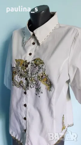 Два различни броя / Винтидж / Риза тип туника с бродерии и с цип , снимка 6 - Ризи - 50388574