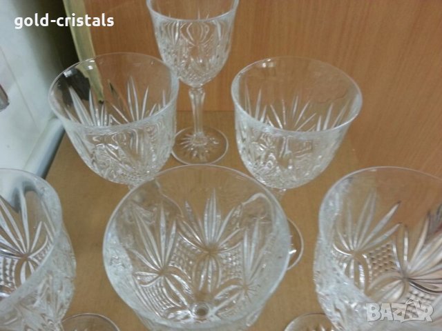 кристални чаши, снимка 3 - Антикварни и старинни предмети - 26224825