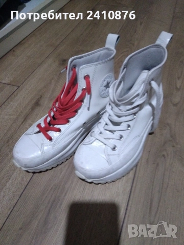 Converse бели кецове , снимка 4 - Кецове - 53055606