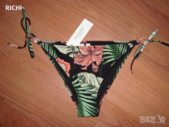 CALVIN KLEIN – Банки ДОЛНИЩЕ нов флорално с връзки, снимка 3 - Бански костюми - 37482627