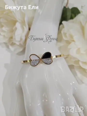 Гривна стомана сърца, снимка 2 - Гривни - 48337968