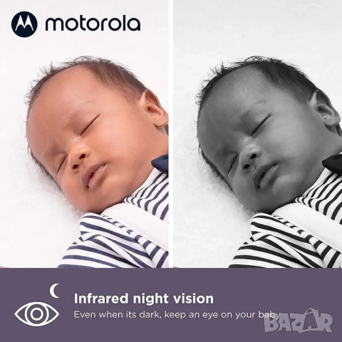 Видео бебефон Motorola Nursery VM44 Connect, 4.3" дисплей, приложение , снимка 4 - Бебефони - 51756317