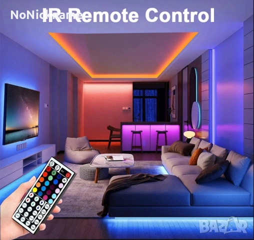 RGB LED лента 10m LED стайна лампа с APP контрол, гъвкава лента за декорация на стая, спалня, хол, снимка 6 - Лед осветление - 52611257