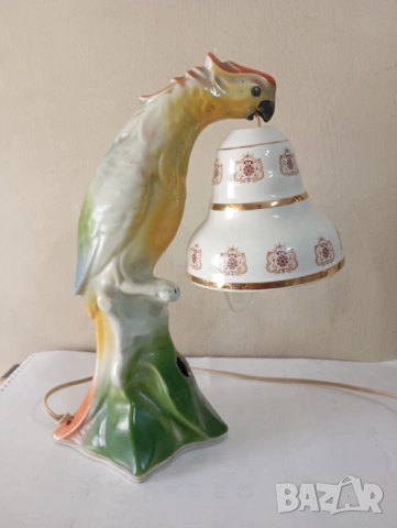 Стара настолна лампа - папагал, снимка 3 - Настолни лампи - 53133747