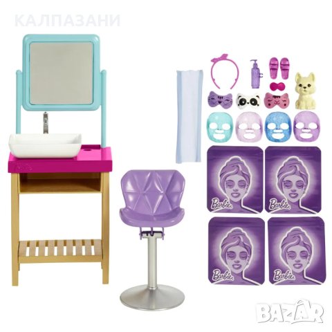 BARBIE WELLNESS Barbie® Спа ден с блестящи маски (HCM82), снимка 3 - Кукли - 40249390