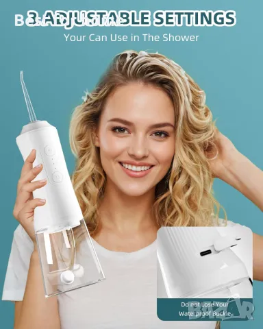 Зъбен душ с 4 сменяеми струйни накрайника  OKALA , снимка 4 - Друга електроника - 49796423