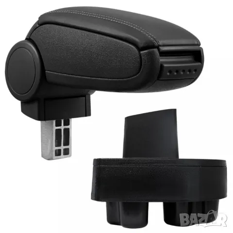 Подлакътник черна кожа подходящ за Opel Corsa C Combo Tigra B, снимка 1