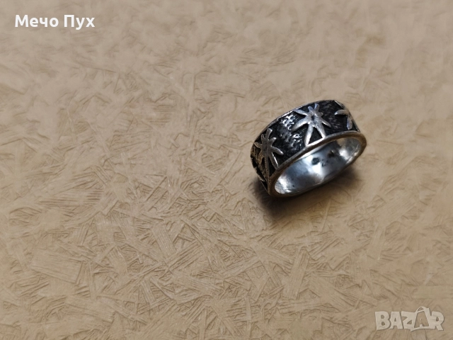 Сребърен пръстен (296), снимка 3 - Пръстени - 52298489