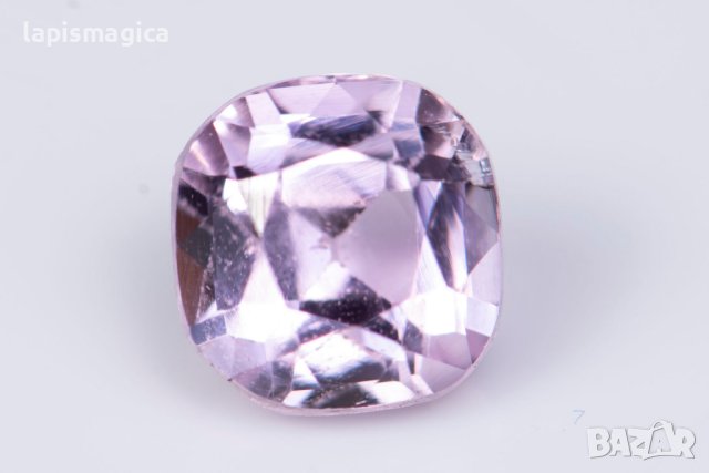 Розов кунцит сподумен 2.46ct флуоресцентен cushion шлифовка, снимка 2 - Други - 43024007