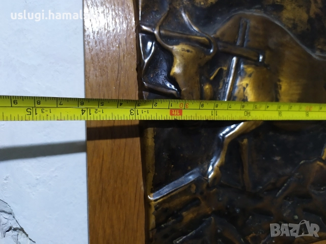 Старо медно пано/картина, снимка 4 - Антикварни и старинни предмети - 52694219