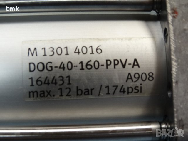 Пневматичен цилиндър Festo DOG-40-160-PPVA, снимка 7 - Хидравлични и пневматични чукове - 28448573