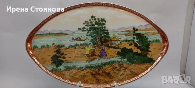 Японско плато с внушителни размери 46,5 /29,5 см. 