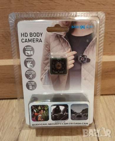 HD mini телесна камера spy-cam MAXXTER , снимка 3 - Камери - 44882776
