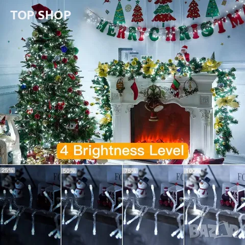 Светлина верига 50метра с 500 диода- бяло- синя светлина , снимка 6 - Външни лампи - 48500164