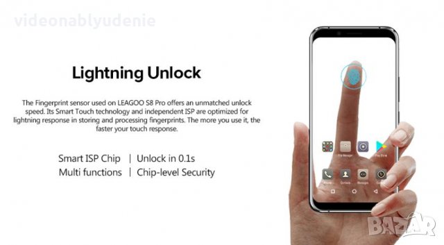 LEAGOO S8 Pro 5.99" 18:9 7.9мм Безрамков Sharp FHD+ 6GB RAM 8 Ядра Helio P25 2,6GHz 13+5MP Samsung, снимка 12 - Телефони с две сим карти - 27269055