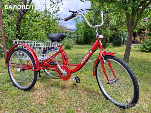 МЕГА МАРКА и ПОДАРЪК Семеен Триколесен Велосипед Триколка 24 цола 6 скорости, снимка 2 - Велосипеди - 51435311