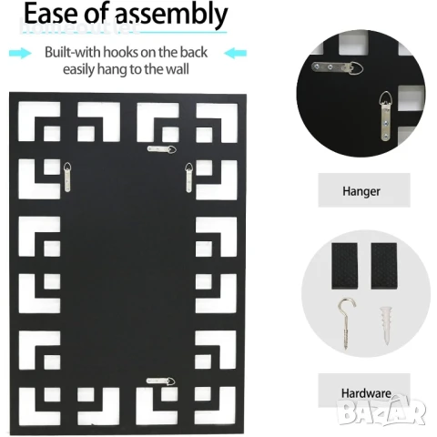 ПРОМОЦИЯ Декоративно стенно огледало в стил Арт Деко ARTLOGE JJ-XM767, снимка 4 - Огледала - 50694949