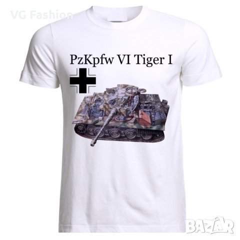 Мъжка Тениска Танк Тигър PzKpfw 6 Tiger 1 Panzer WW2 Army War Wehrmacht, снимка 2 - Тениски - 28312880