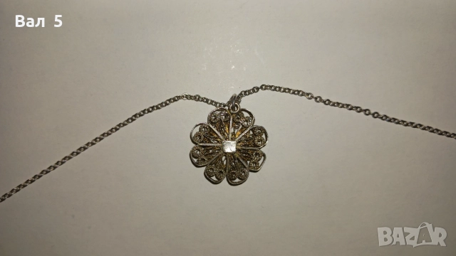 Красиво колие , медальон - СРЕБРО , ФИЛИГРАН, снимка 7 - Антикварни и старинни предмети - 51723560