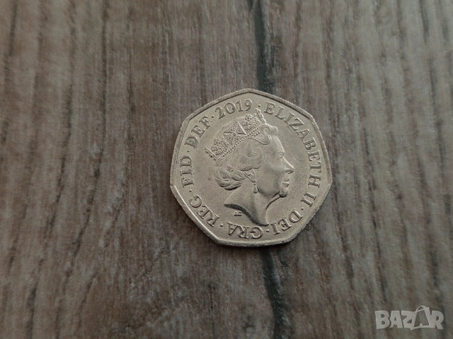 Монета 2019 Великобритания 50 pence 50p (Sherlock Holmes) - Elizabeth II, снимка 4 - Нумизматика и бонистика - 51648344