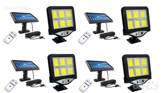 4xLED=64.99лв соларна улична лампа, 375 W, IP65, Li-ion, с дистанционно и сензор за движение, снимка 2 - Соларни лампи - 36486887