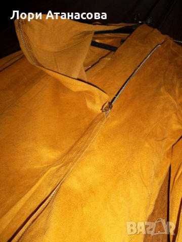 Моден цветови нюанс-вталено свежо яке от имитация на велур , диагонален цип отпред,без подплата, снимка 2 - Сака - 27511828