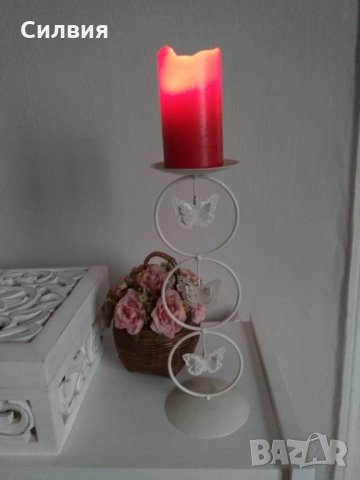 Свещник с пеперуди 🦋🦋🦋, снимка 2 - Декорация за дома - 27600167