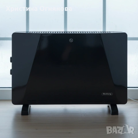 Конвекторен отоплител Rosberg – 2500W, 3 степени, защита от прегряване (бял или черен), снимка 3 - Отоплителни печки - 53019548