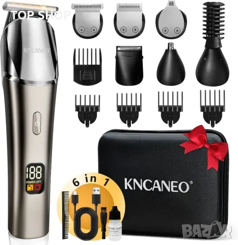 KNCANEO Машинка за подстригване за мъже, 11 в 1 с USB тип C, акумулаторна