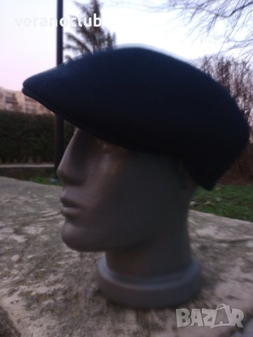 Каскет естествен вълнен филц Тъмносин 54 см, снимка 5 - Шапки - 43686701