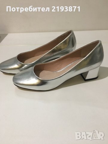 Нови кожени сребристи обувки Topshop номер 37, снимка 11 - Дамски ежедневни обувки - 27070536
