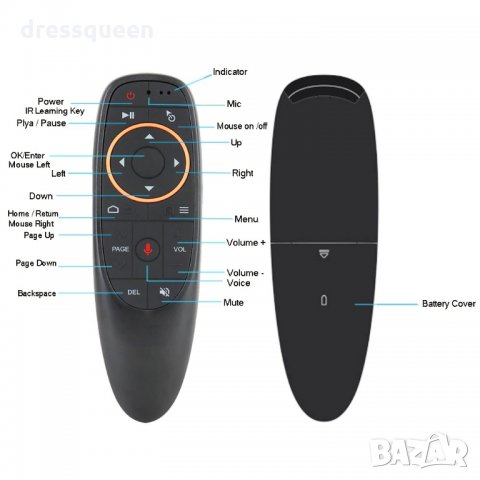 G10 Безжична мишка Air Mouse  за смарт телевизор TV Box, снимка 5 - Дистанционни - 28479784