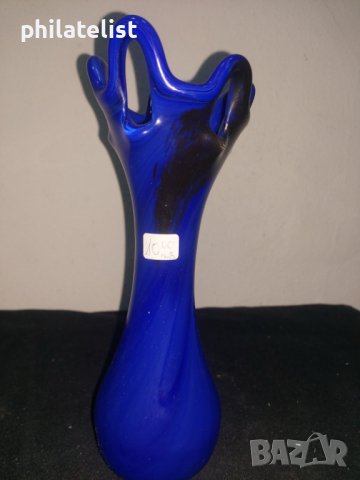 Ваза - Синьо стъкло №6