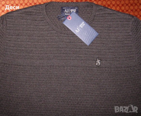 Armani Jeans мъжки пуловер черен размер S и ХХL нов с етикет, снимка 9 - Пуловери - 38581904