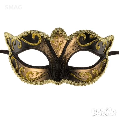 Хелоуин / Halloween дамска маска черна със златни детайли_1230860