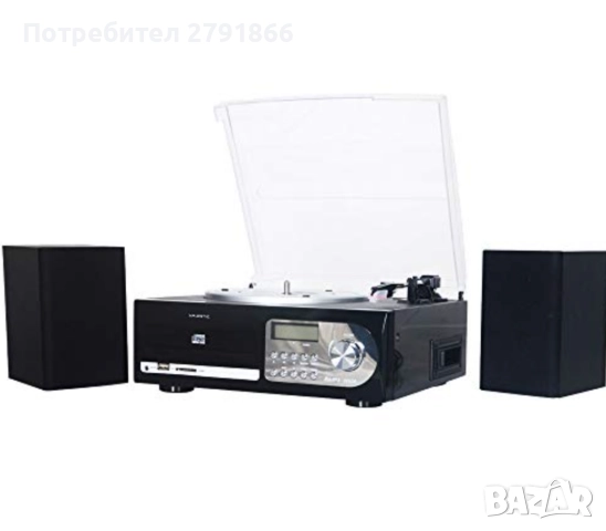 Majestic TT 38R CD TP USB SD грамофон CD/MP3 плейър, касетофон, USB/SD рекордер нов, снимка 4 - Грамофони - 52013447