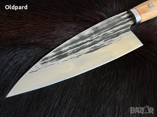 Комплект висококачествени кухненски ножове (три броя). , снимка 6 - Прибори за хранене, готвене и сервиране - 43486639