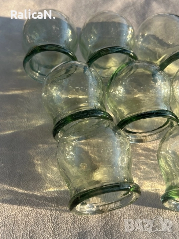 Вендузи стъклени 9бр, снимка 4 - Антикварни и старинни предмети - 52913270