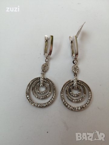 Сребърен комплект с цирконий, сребро проба 925 , снимка 6 - Обеци - 38341507