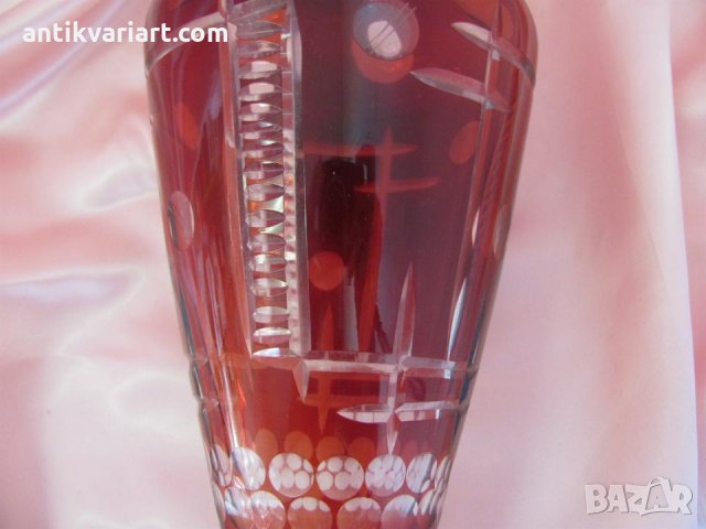 Стара Много голяма Кристална Гарафа, снимка 9 - Антикварни и старинни предмети - 26246489