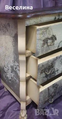 Уникален антикварен скрин , снимка 3 - Скринове - 48721046