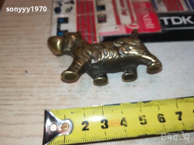 ЗАЯВЕНО-Шотландски териер-КУЧЕ МЕД МЕСИНГ-ВНОС ФРАНЦИЯ 0609251636, снимка 15 - Антикварни и старинни предмети - 51626370