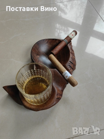 Арт пепелник за пури с място за чаша, снимка 3 - Декорация за дома - 52562095