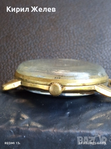 Стар механичен часовник Ракета СССР позлатен работи за КОЛЕКЦИОНЕРИ 16601, снимка 3 - Антикварни и старинни предмети - 51503367