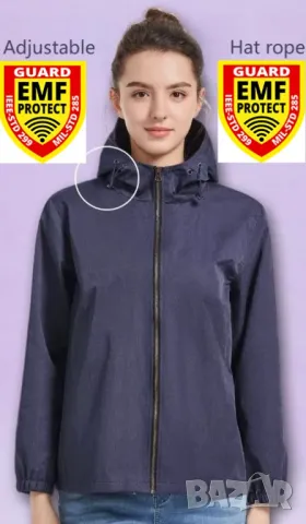 Екранирано Яке с Метални Нишки Радиационна Защита от Електромагнитно Излъчване EMR EMP Защита от ЕМП, снимка 4 - Други - 49991467